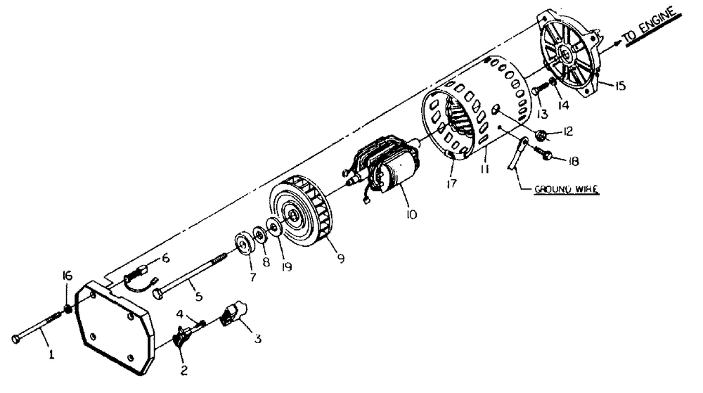 Ac Generator No. 61797 Diagram and Parts List for G2450 (8750-1)(8750-1) Generac Generator