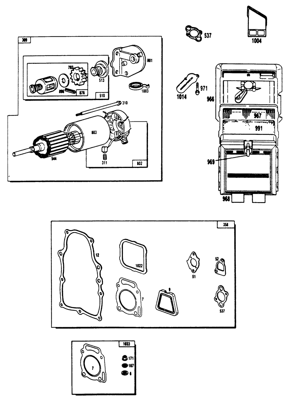 Engine (Part 2) Diagram and Parts List for 8933-0  Generac Generator