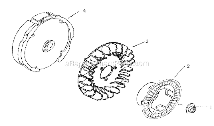 Flywheel Diagram and Parts List for 005723R0 (5132447)(2016) Generac Generator