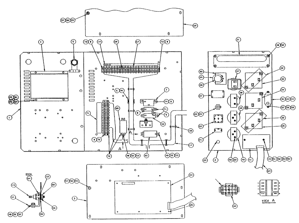 Control Panel "c" Option-12v. Gas Diagram and Parts List for 4080-0  Generac Generator