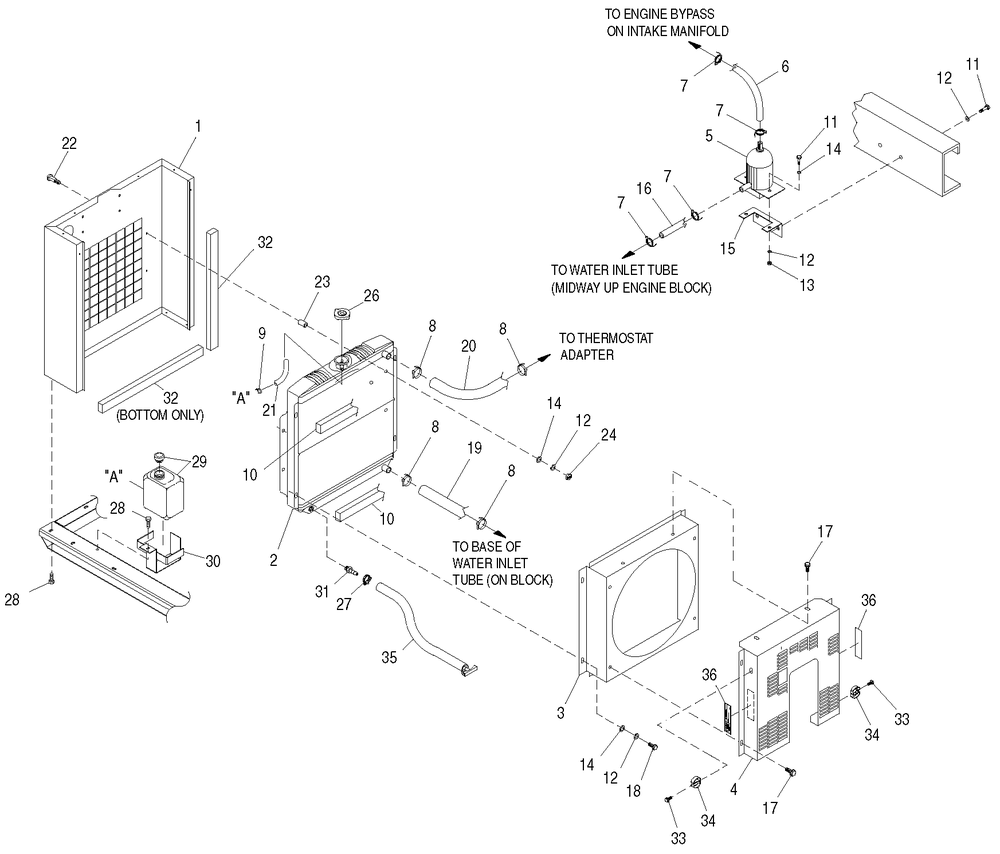 Governor Assembly Diagram and Parts List for 0047420 (3638011 - 3989689)(2004) Generac Generator