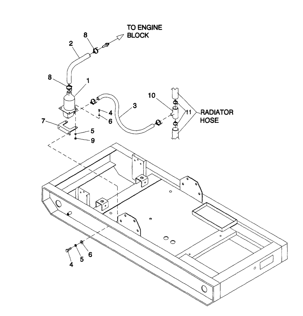 Block Heater Diagram and Parts List for 4360-1  Generac Generator