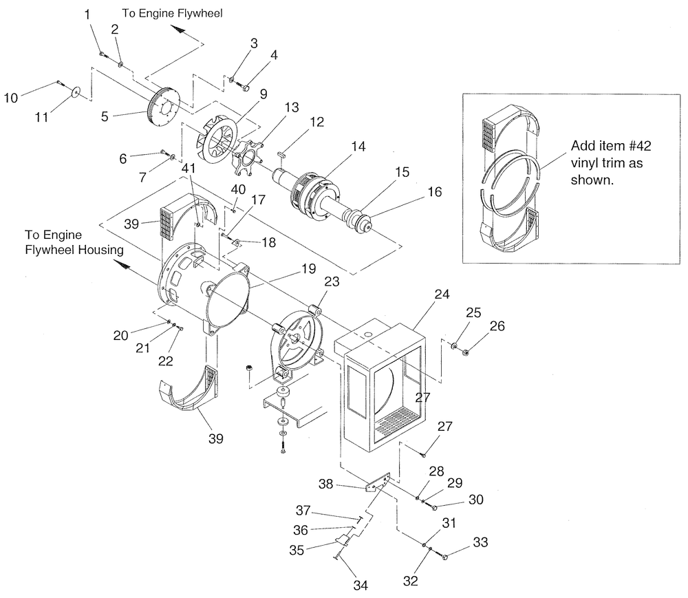 Generator Diagram and Parts List for 0046260 (3580746)(2001) Generac Generator