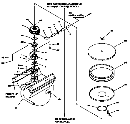 Carburetor Diagram and Parts List for 0046261 (3622315)(2002) Generac Generator