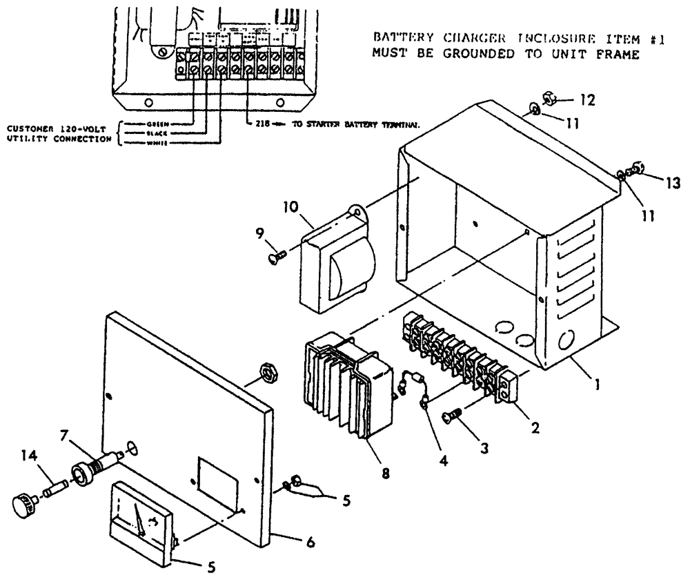 Battery Charger Diagram and Parts List for 4251-0  Generac Generator