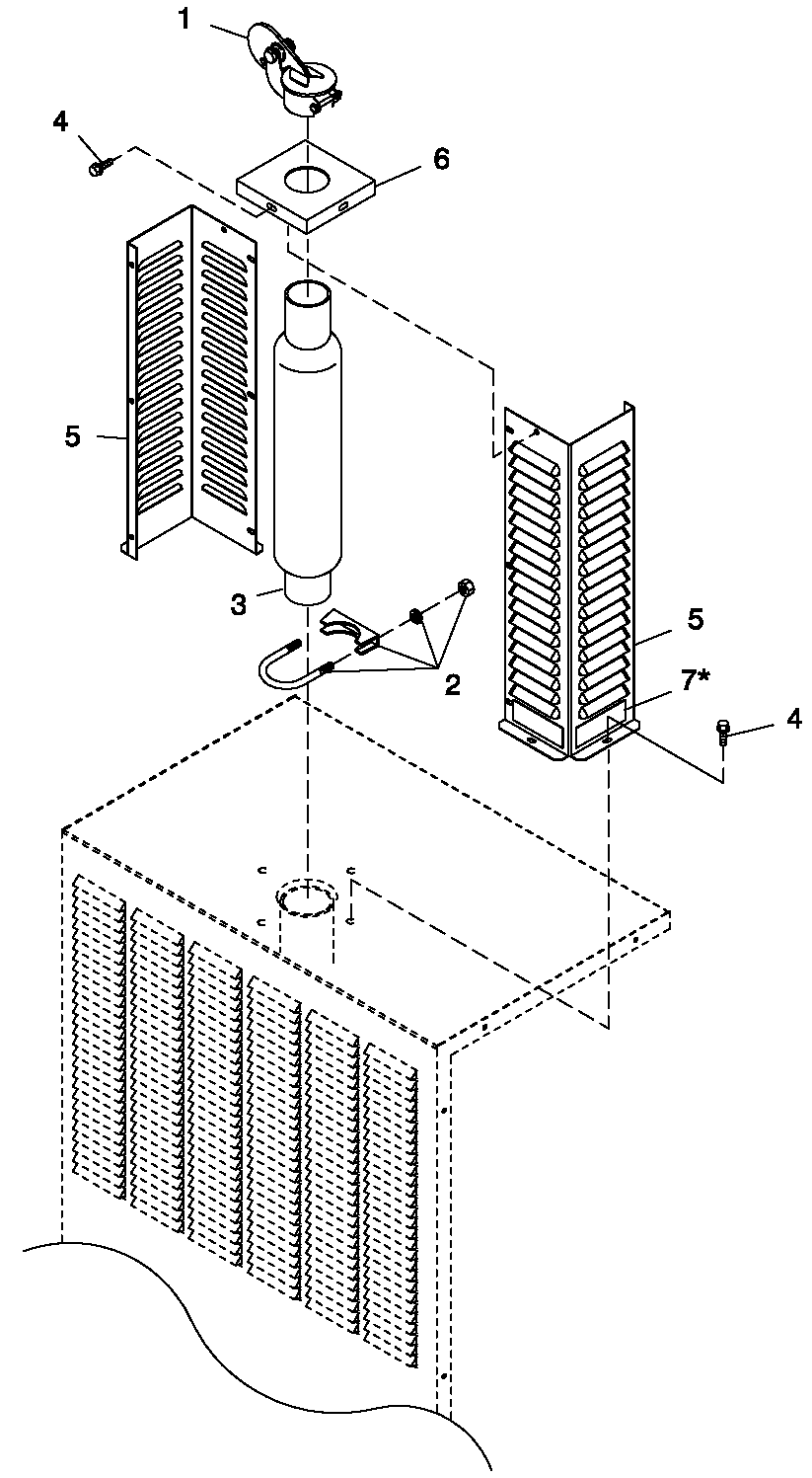 Kit Glass Pack Diagram and Parts List for QT08046ANAN (5178442 - 5383186)(2009) Generac Generator