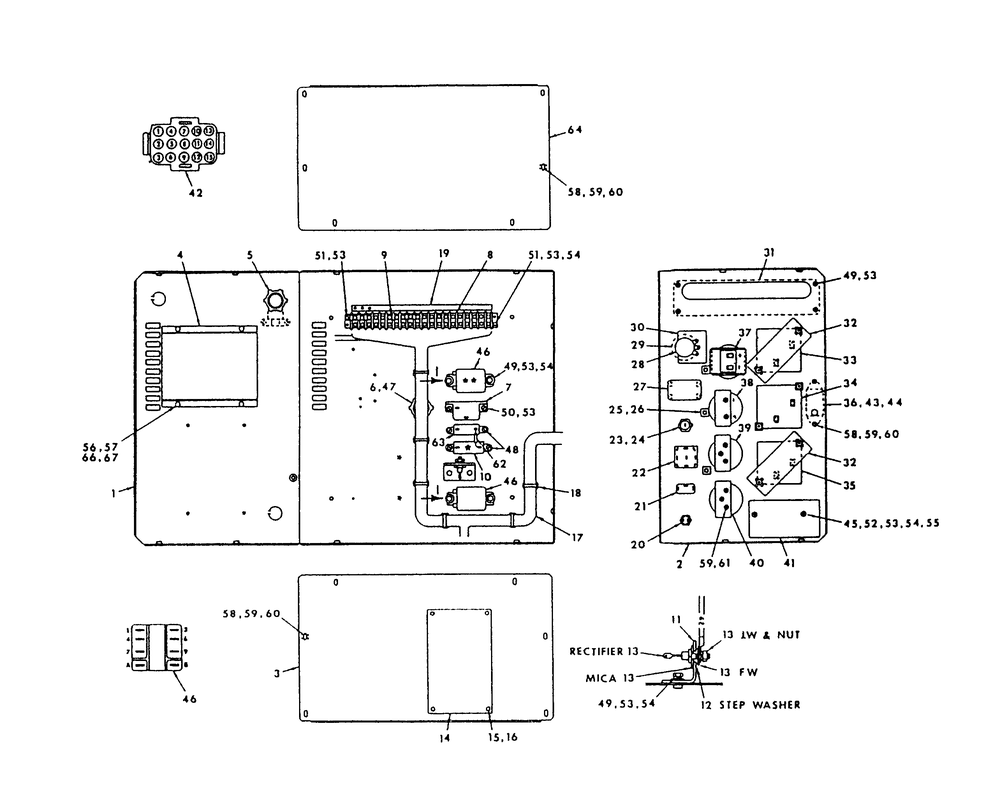 Control Console Diagram and Parts List for 8938-2  Generac Generator