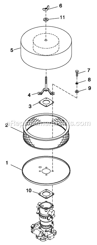 Air Cleaner 5.4l/6.8l Ford Diagram and Parts List for QT10054GNSN (4135893)(2005) Generac Generator