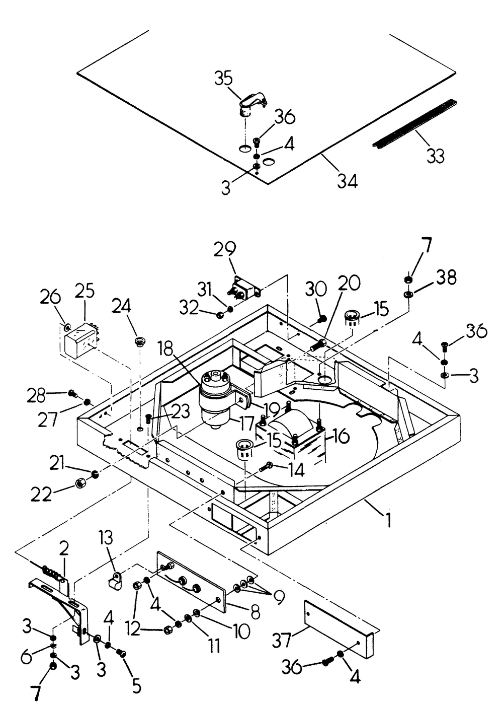 Blower Shroud Diagram and Parts List for 6208-0  Generac Generator