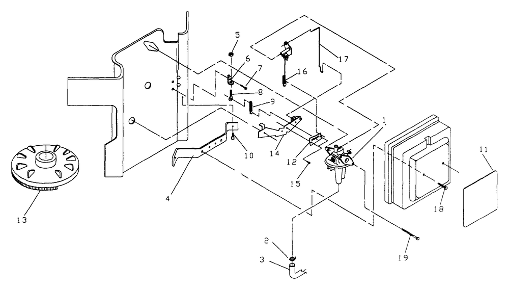 Lp Carburetor And Air Cleaner Diagram and Parts List for 0847-0  Generac Generator