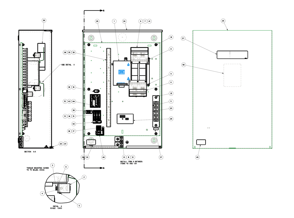 Fig-0 Diagram and Parts List for RTSC400A3  Generac Generator