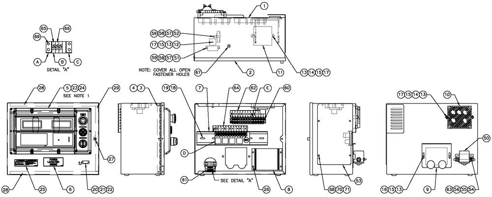 H Panel 2a Battery Charger Diagram and Parts List for CT08046ANSN (0707V22030)(2007) Generac Generator