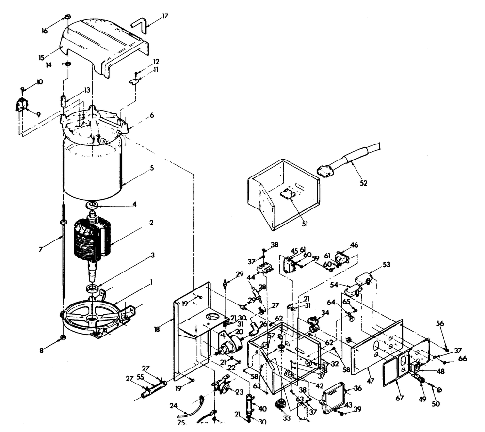 Generator And Panel Diagram and Parts List for 9131-0  Generac Generator