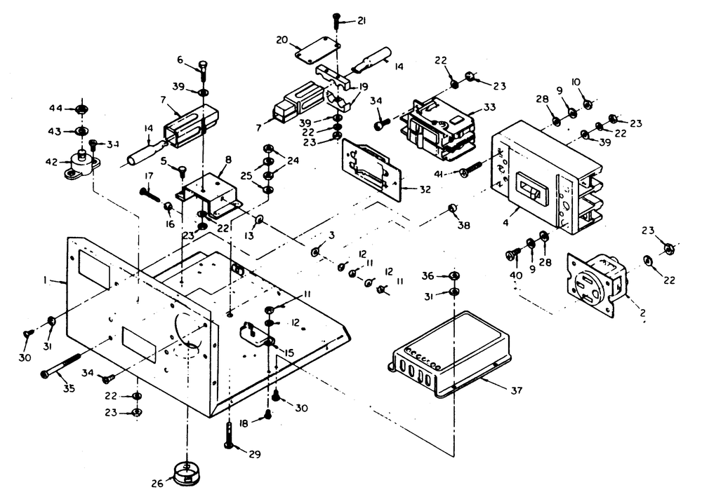 Generator Panel Diagram and Parts List for 6871-4  Generac Generator