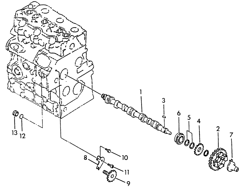 Camshaft Diagram and Parts List for 9055-0  Generac Generator