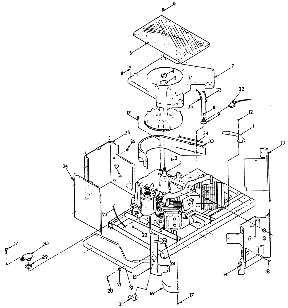 Sheet Metal Diagram and Parts List for 9290-0  Generac Generator