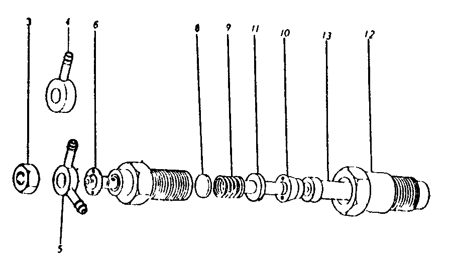 Nozzle Holder Diagram and Parts List for 1008-B  Generac Welder
