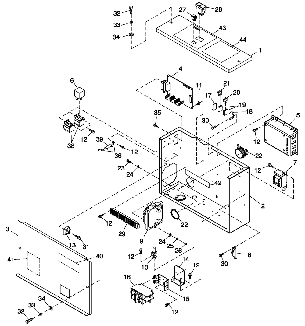 Ev Control Panel 2.5 15/20kw Qtsce Diagram and Parts List for 0050280 (3960659)(2004) Generac Generator