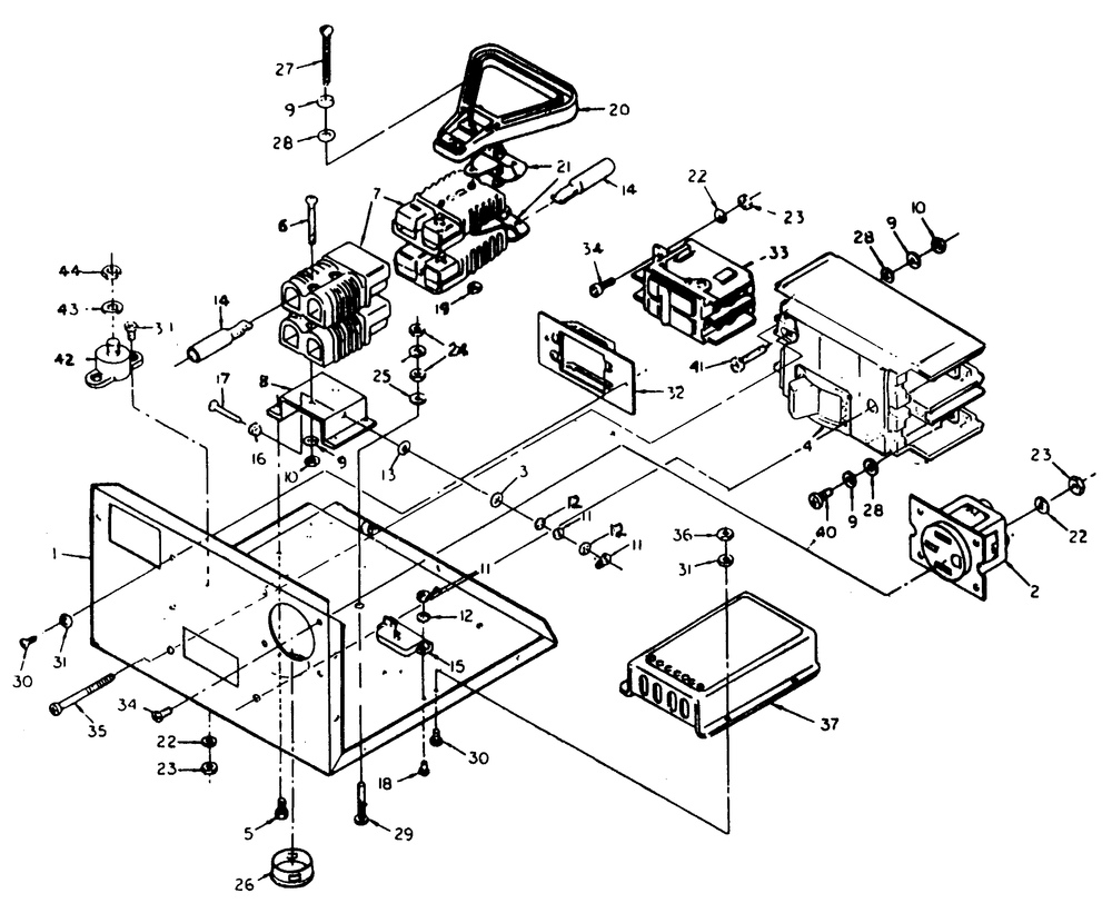 Control Panel Diagram and Parts List for 6872-6  Generac Generator
