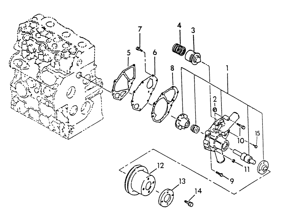 Water Pump (Part 1) Diagram and Parts List for 8950-2  Generac Generator