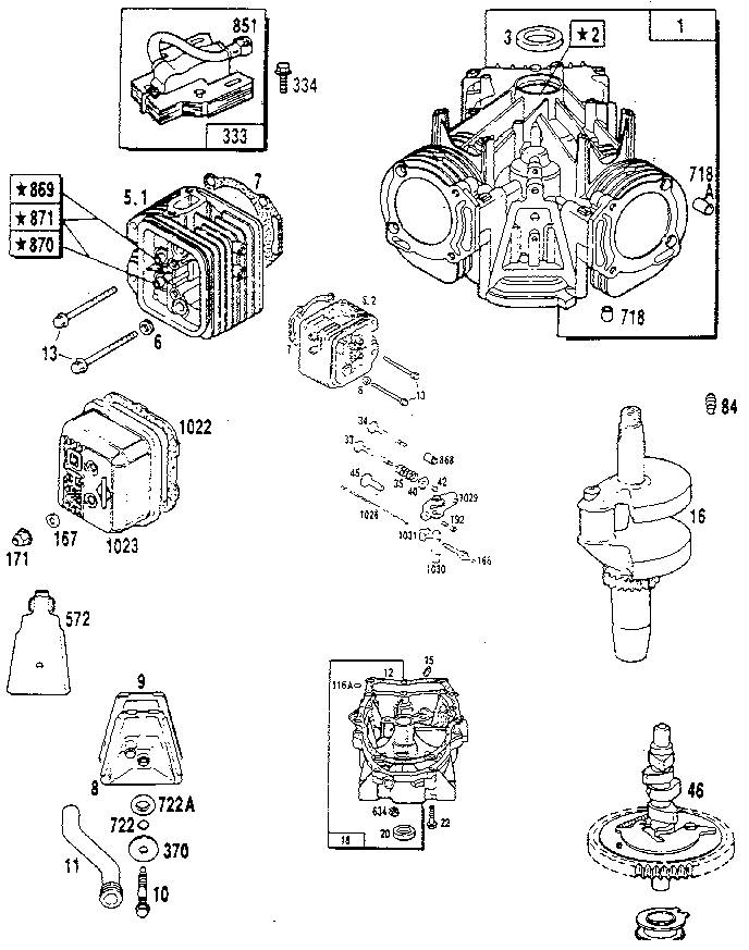 Engine parts Diagram and Parts List for 9010-3  Generac Generator