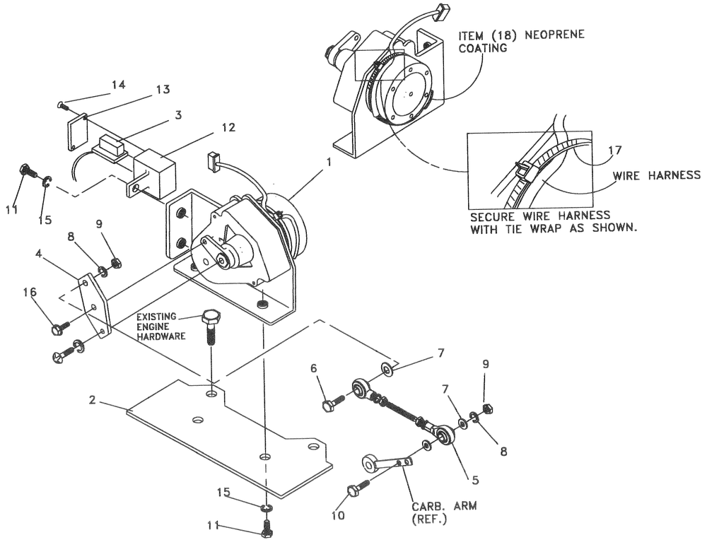 Electronic Governor Diagram and Parts List for 0008700 (3043560)(2014) Generac Generator