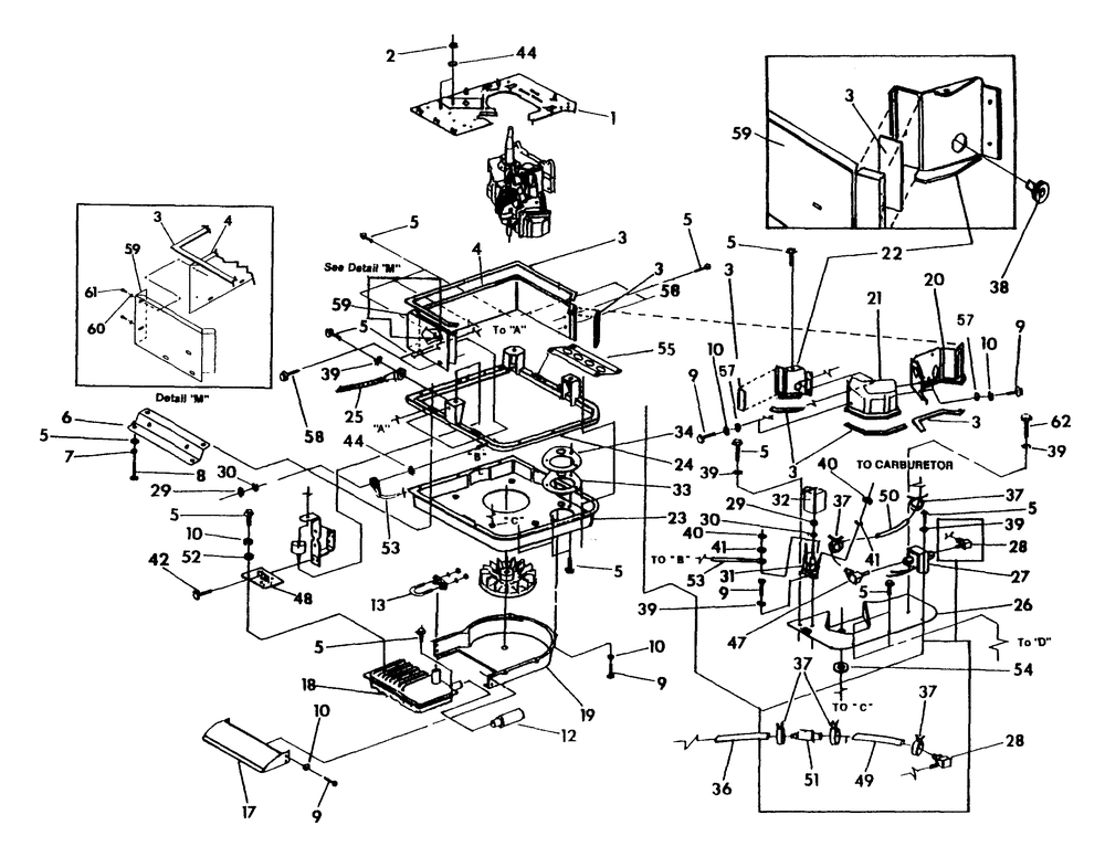 Sheet Metal Diagram and Parts List for 0661-4  Generac Generator