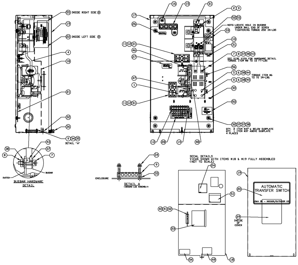 Ev Xfrsw 200a 2p Diagram and Parts List for 0046267 (3972119 - 4356149)(2006) Generac Generator