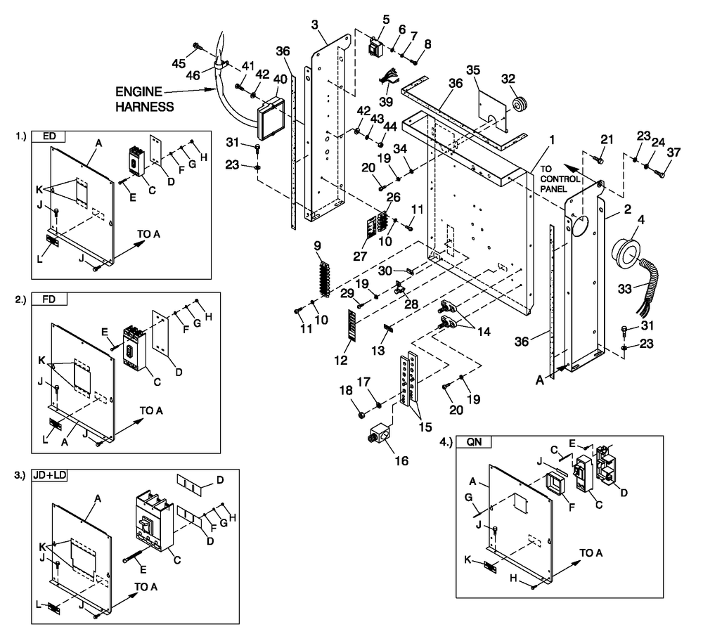 Cpl C2 And C4 Flex Hsb Diagram and Parts List for 0052590 (4362167 - 4407219)(2006) Generac Generator