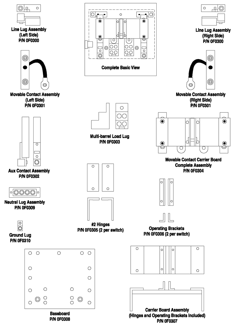 Manual Model 04985-0 200a Sw Diagram and Parts List for 0049850 (3824881 - 42053188)(2016) Generac Generator