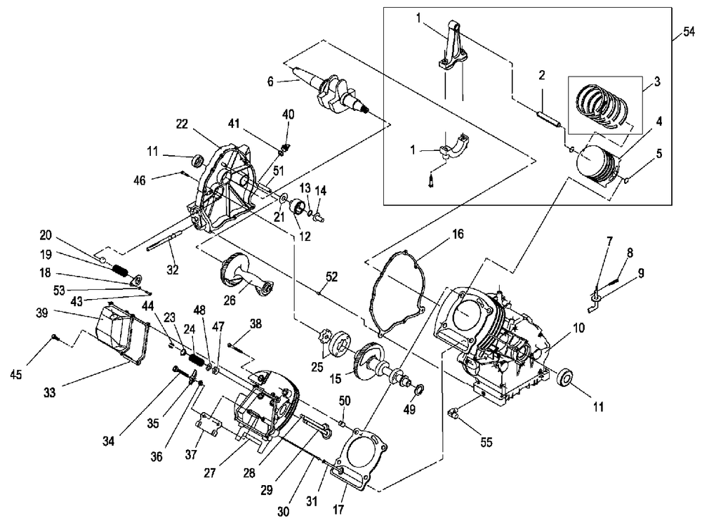 Ev 2011 410 Xp Engine (0k5131) Diagram and Parts List for XP8000 (9394990 - 10006716)(2015) Generac Generator