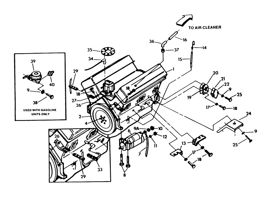 Engine Parts (Part 2) Diagram and Parts List for 9657-0  Generac Generator