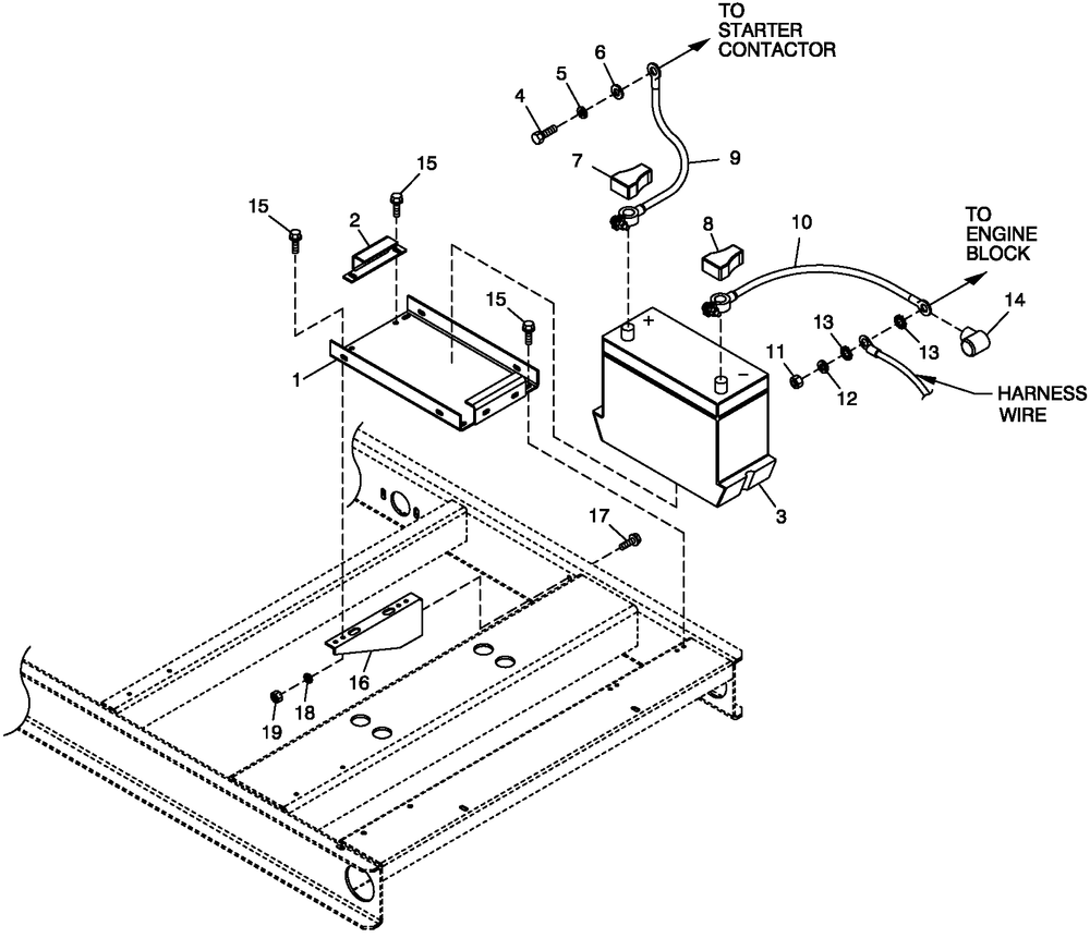 Battery C4 Diagram and Parts List for CT06030AVSN (0307V21695 - 3906V20156)(2008) Generac Generator