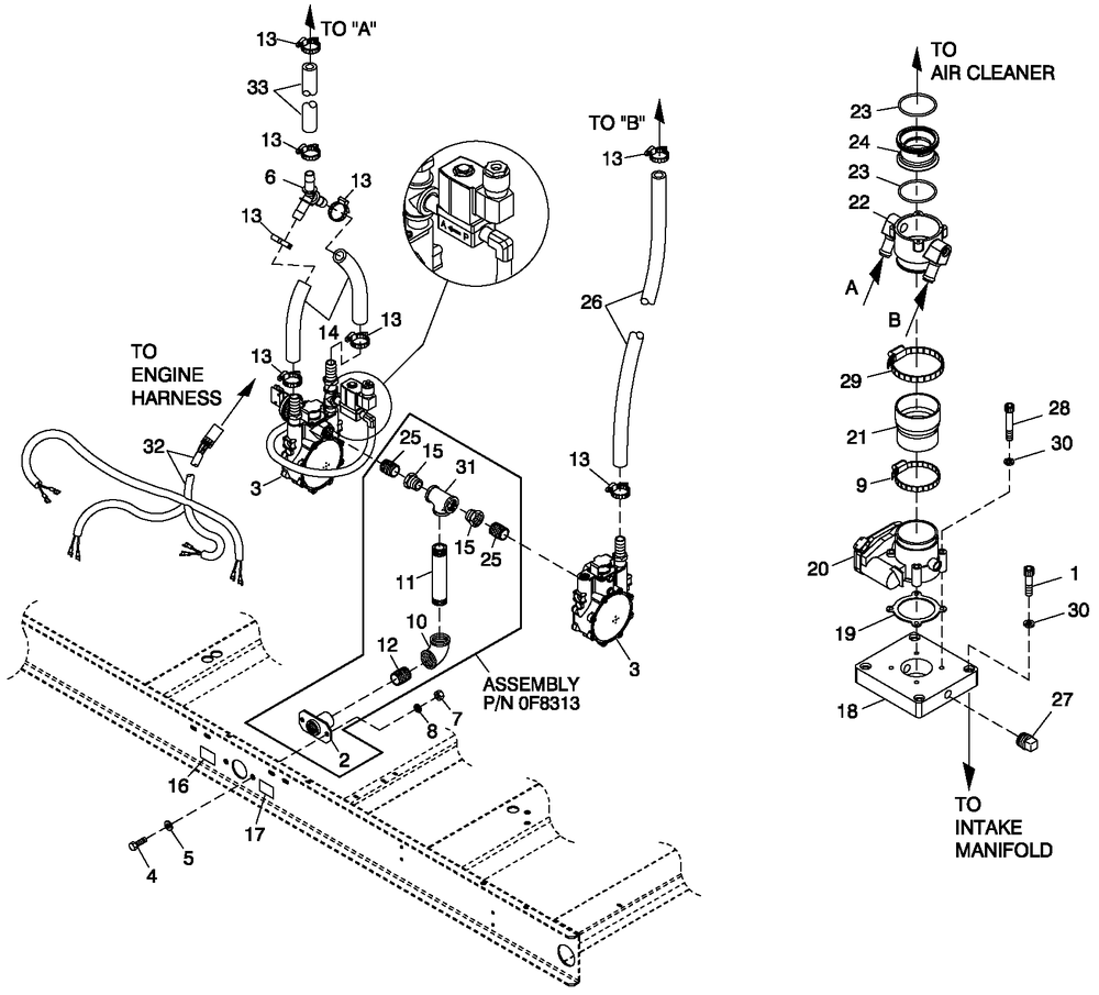 Ev Fuel System Ng 4.6l 80kw Diagram and Parts List for QT08046ANAN (5178442 - 5383186)(2009) Generac Generator