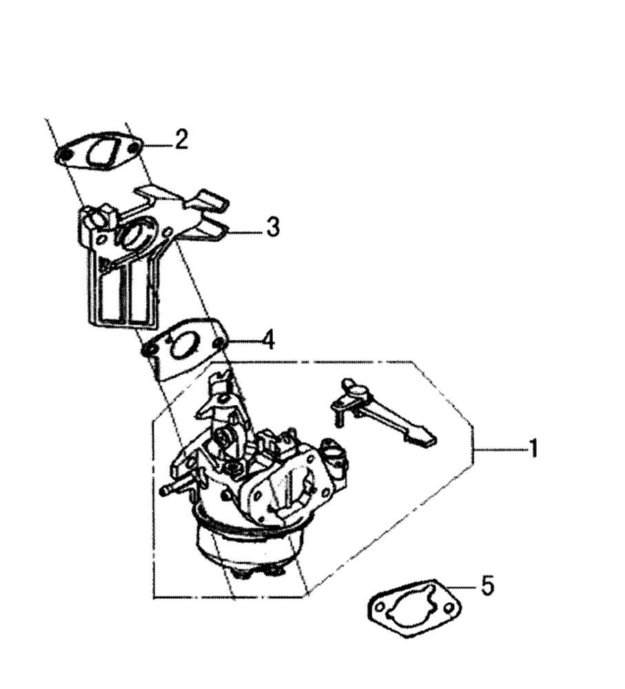 Carburetor Diagram and Parts List for 006023-0  Generac Pressure Washer