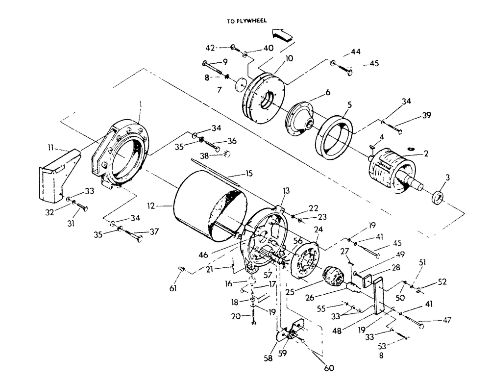 Generator Diagram and Parts List for 9336-3  Generac Generator