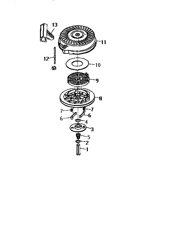 Rewind starter 590688 (71/143) Diagram and Parts List for 9618-0  Generac Pressure Washer