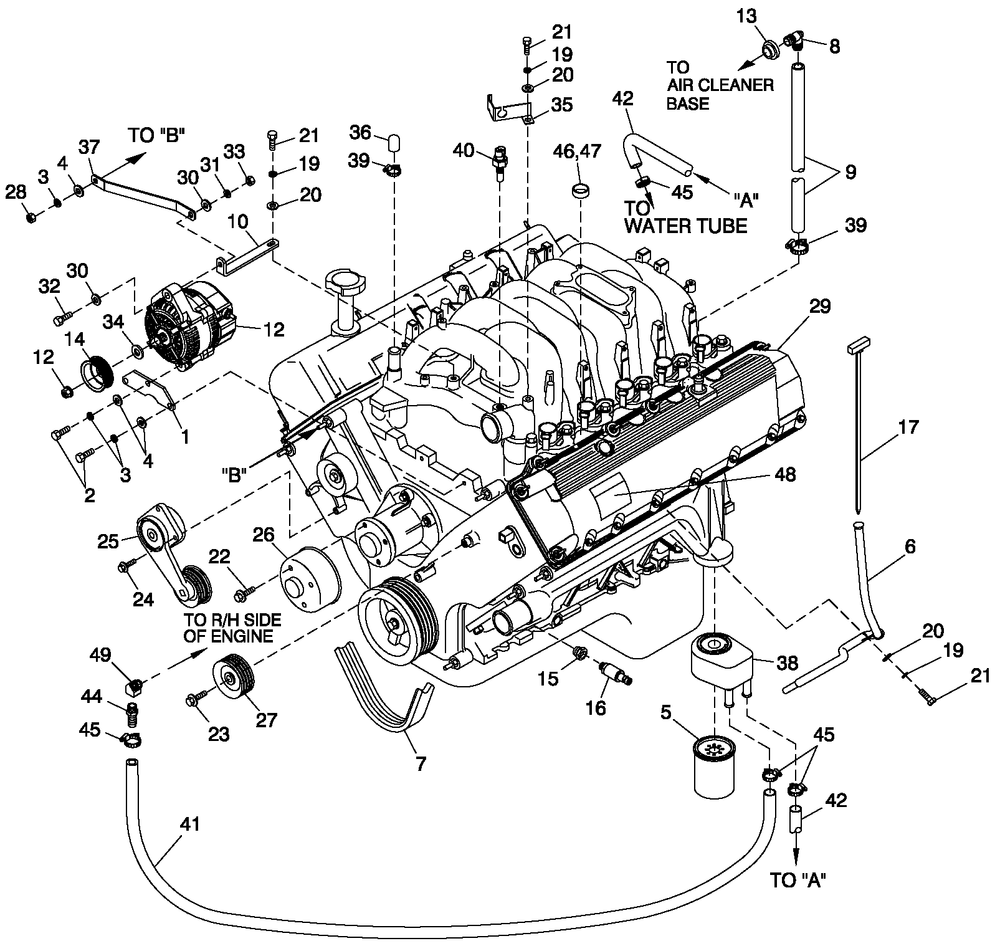 Ev Engcomprt L/H 6.8 (Cpl) Diagram and Parts List for ET07068KNSN (6062090 - 6101378)(2010) Generac Generator