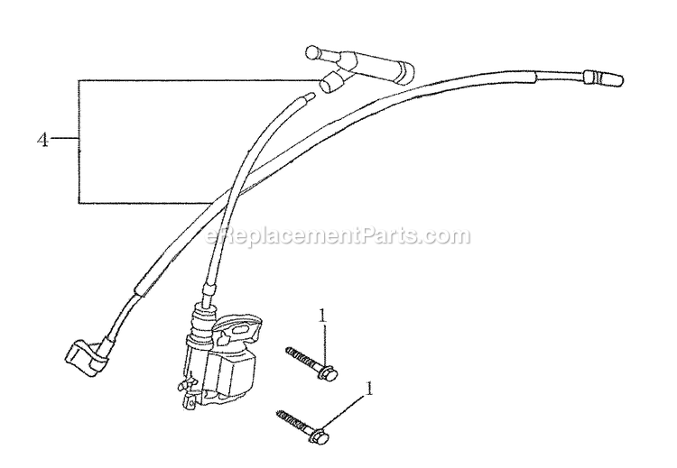 Ignition Coil Diagram and Parts List for 005723R0 (5132447)(2016) Generac Generator