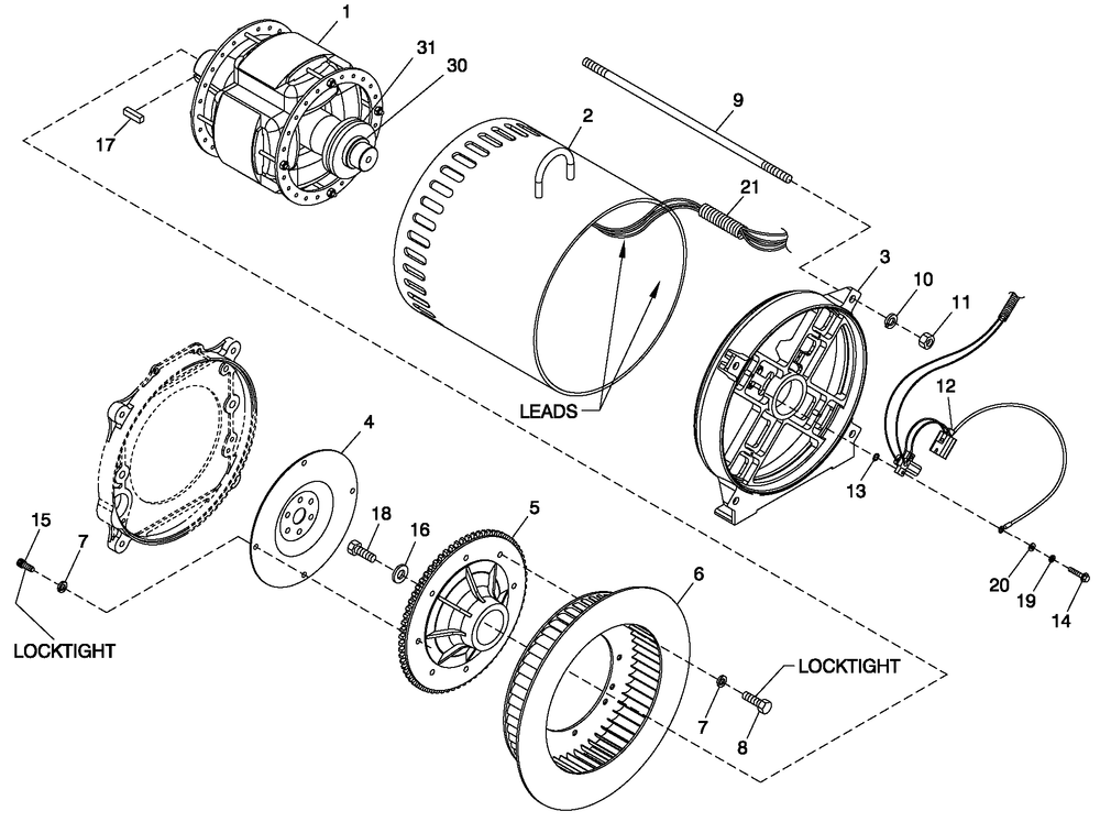 Ev Alternator Home Standby Diagram and Parts List for QT02025AVAN (4168434 - 4185284)(2005) Generac Generator