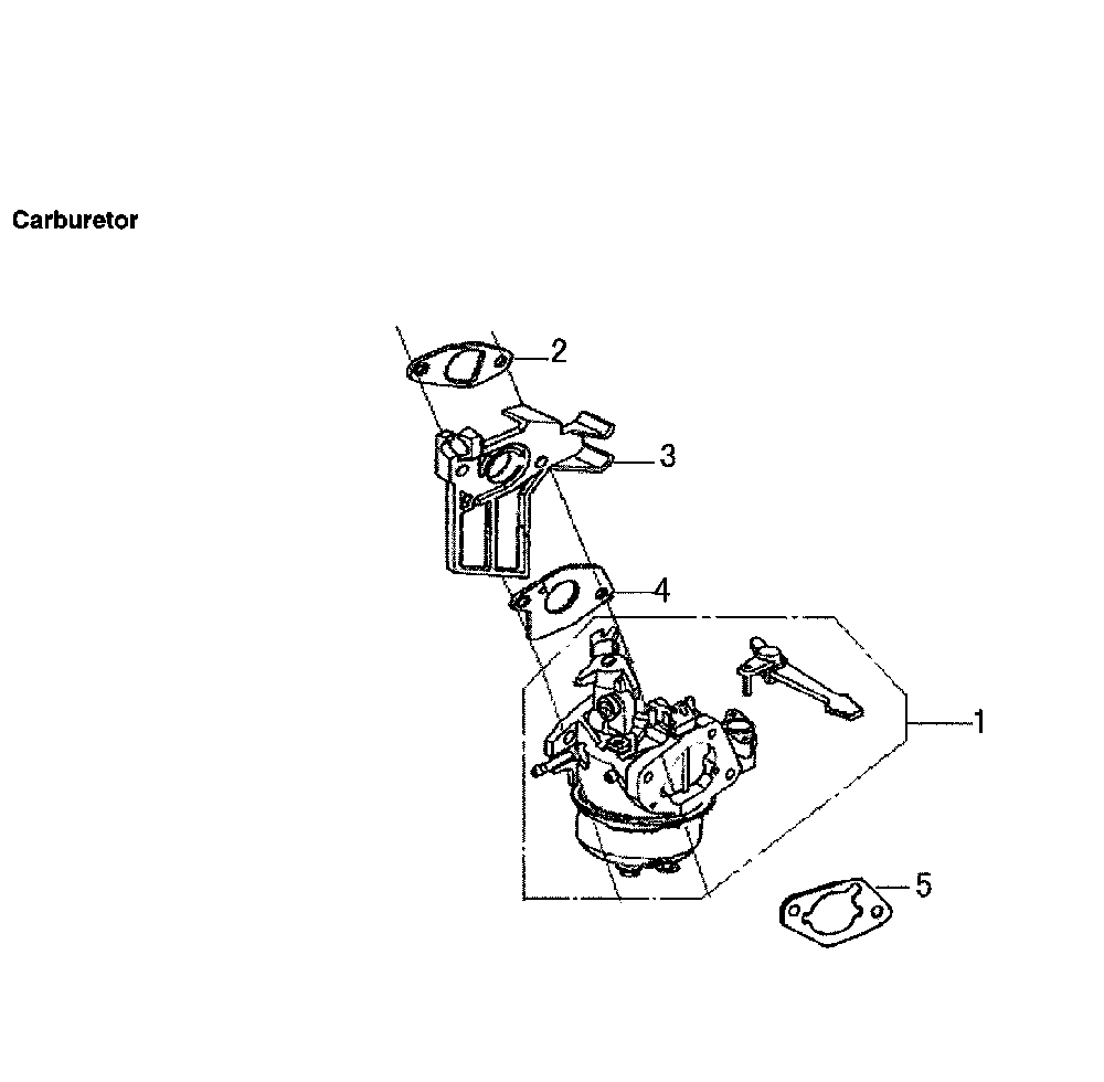 Carburetor Diagram and Parts List for 006436-0  Generac Pressure Washer
