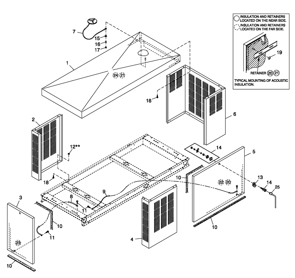 Enclosure C1 Cpl Diagram and Parts List for 0052120 (4318867 - 4337620)(2006) Generac Generator