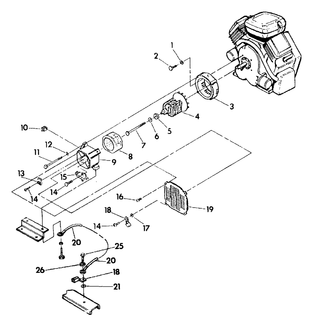 Generator Stator Diagram and Parts List for 4W113C (9163-1)(9163-1) Generac Generator