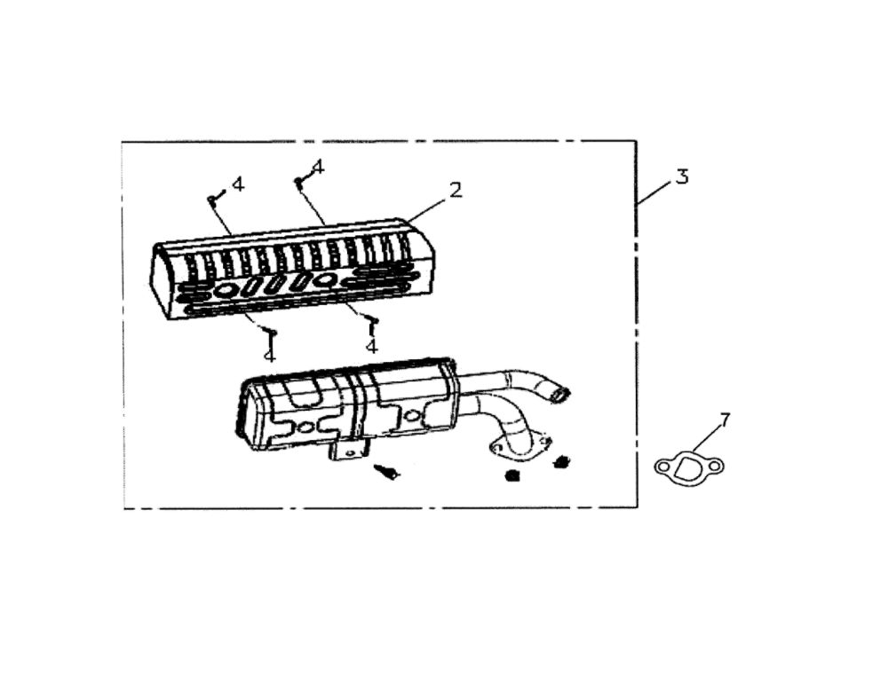 Muffler Diagram and Parts List for 005993-0  Generac Pressure Washer