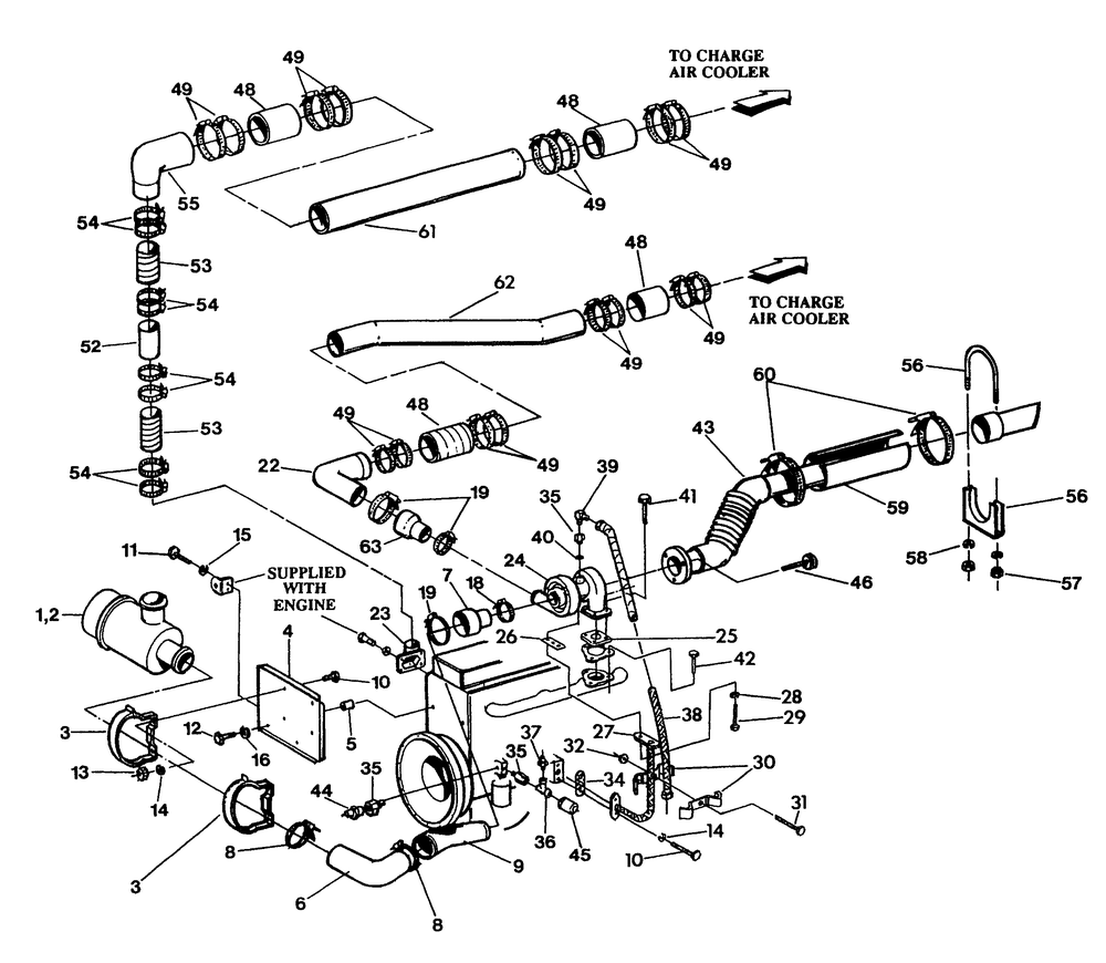 Turbocharger Diagram and Parts List for 9469-3  Generac Generator