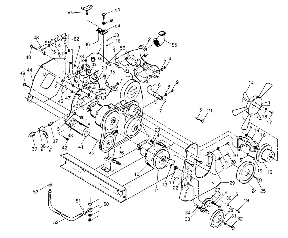 Engine 1 Diagram and Parts List for 9112-4  Generac Generator