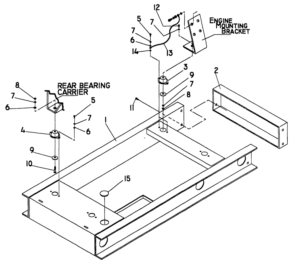 Mounting Base Diagram and Parts List for 0590-4  Generac Generator