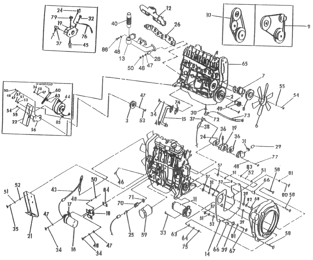 Engine Parts Diagram and Parts List for 0008700 (3043560)(2014) Generac Generator