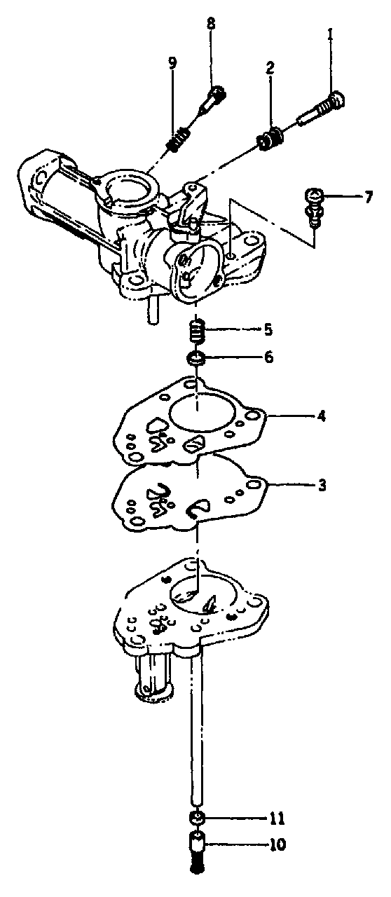 Carburetor - 5 Horsepower Kawasaki Engine Diagram and Parts List for G2450 (8773-0)(8773-0) Generac Generator