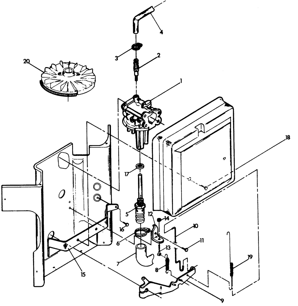 Carburetor Diagram and Parts List for 9007-5  Generac Generator